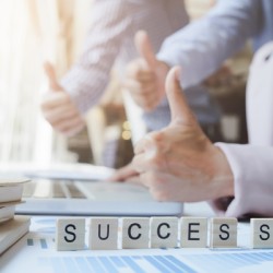 Business teamwork success concept.